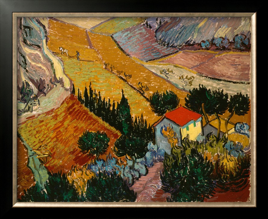 Landscape With House And Ploughman, 1889 By Vincent Van Gogh
